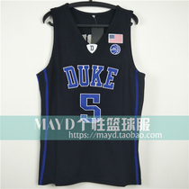 Customized No. 5 RJ Barrett Duke University Jersey American retro embroidered basketball uniform hip-hop men