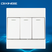 Three open single control switch EuroPep-type universal 86 type PC panel Degauge method type three 3 single wall switch