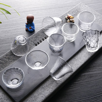 Hammered tea cup suit small tea cup master cup Japanese glass heat resistant kutil tea with tea drinking single cup