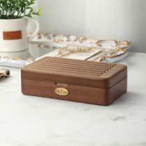 Wooden ring earnail jewelry box small portable handicrafts high-end refined retro Chinese gift box collection box