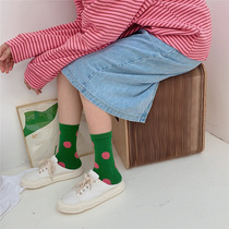 Cherry Bater Bater Day Ensemble Original Sink Mid-Barrel Teenage Girl 100 Lap College Wind Pile Socks Lady Short Socks