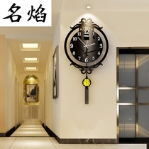 New Chinese style fashion watch wall clock living room modern simple creative personality wall clock Chinese style silent atmosphere home