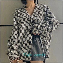 South Korean we11done welldone sweater woman knit cardio-logos bifacial wearing jacket man