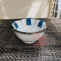  Japan Daiso ceramic lace small bowls and dishes Household rice bowls Soup bowls Small butterflies made in Thailand