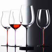 Household large red wine glass high-end luxury imported crystal black bow tie red bow tie goblet Liduo wine glass