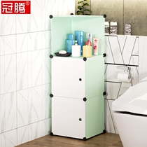 Rental room bathroom storage artifact home toilet bedroom split corner triangle corner cabinet rack floor to floor