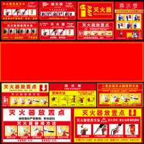 Fire extinguisher placement point sticker Fire extinguisher fire hydrant How to use the fire hydrant description Sticker fire label