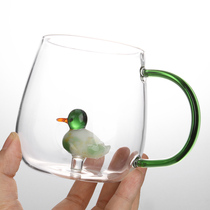 Solid Animals Glass Cup 3D Genesis Design Estate Drinking Water Cup Home High Temperature Resistant Milk Juice Cup Coffee Cup