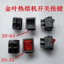 Golden leaf hot melt machine switch accessories hot melt machine parts switch 32 Red 63 Black switch button thermostat