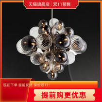Restaurant lights 2021 New chandelier atmosphere Italy simple modern design sense glass bubble ball chandelier
