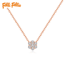 Folli Follie Furi European and American simple snowflake shape necklace female clavicle chain ins cold