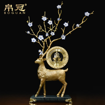 Pure copper Sika deer entrance Light luxury living room TV cabinet Wine cabinet ornaments crafts Home decorations Housewarming gifts