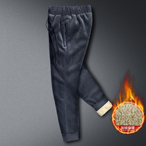 Silver Fox Suede Plus Suede Pants Male Outwear Thickened Athletic Pants Autumn Winter Cashmere Pants Long Pants Winter Pants Fur Casual Pants