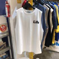 2021 Summer money for men and women South Korea Dongdaemun Fashion Trends Vest Kamshoulder LIFE Xu Lu Tongtongs T-shirt