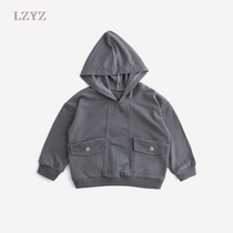 lzyz childrens clothes boys sweatshirts childrens hooded tops baby childrens spring and autumn dresses foreign jackets tide versatile autumn style