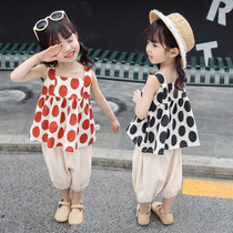 Female Baby Girls Summer Clothing Suit 0-1-2-3-Year-Old Ocean Gas Baby Clothes Anti-Mosquito Pants Boys Dress Two Sets