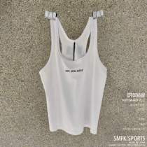 (Official direct mail) SMFK milky white graphite black mesh elastic quick-drying short vest Zhao Liying the same model