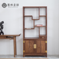 New Chinese Bogu rack display cabinet tea rack solid wood display rack Duobao Pavilion ornaments shelf antique rack