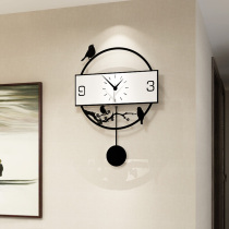 Modern simple atmosphere personality Nordic clock wall clock living room household fashion mute creative decoration clock pendulum clock