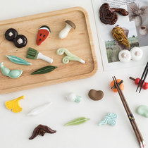 Yi Fang creative handmade ceramic chopstick holder Cute vegetable series Japanese chopstick holder ceramic ornaments