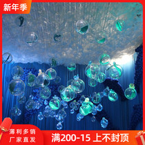 New wedding acrylic ball plastic transparent ball background decoration hanging ball forest wedding props