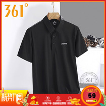 361 mens clothing 2022 Summer speed dry breathable flap short sleeve T-shirt casual blouse POLO shirt sports man short T