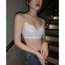 Lace fairy underwear Womens ultra-thin bra small chest gathered sub-breast anti-sagging upper bracket bra bra without rims