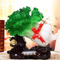 Office decoration Baicai Ruyi resin crafts gifts home living room ornaments lucky jade cabbage