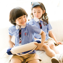 Kindergarten garden summer dress short sleeve school uniform suit 61 childrens festival show class clothing graduation clothing