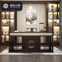 New Chinese solid wood desk study calligraphy table small apartment writing desk home creative desk Chinese medicine clinic table