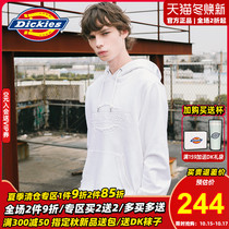 Dickieslogo cloth embroidered long sleeve hooded sweater men autumn new casual top 8086 Y B