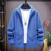 Lamb wool winter jacket male Korean version trendy fur integrated 2021 plus suede warm cotton clothing granular suede jacket