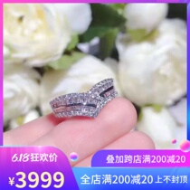 60 DIAMOND PLATOON WITHDRAWAL NATURAL DIAMOND LARGE V PLATOON RING LUXURY FULL DRILL WITHDRAWAL SPOT DOUBLE V PLATOON WEDDING DIAMOND RING DIAMOND RING WOMAN