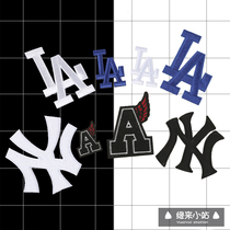 Embroidery cloth patch LA fashion hole no trace repair patch patch letter embroidery pattern clothes paste back glue sewn