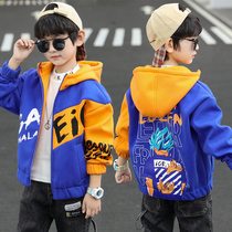 Boys' autumn and winter clothing Western-style thick jacket coat 2022 new large and medium size boys' Korean style trendy tops