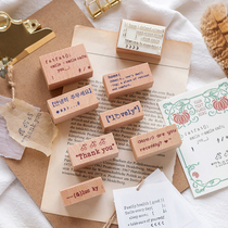 Small Confirmwood Seal Handbill Code English Nostalgic Hand Tent Collage Diy Decorated Log Hanwen Seal