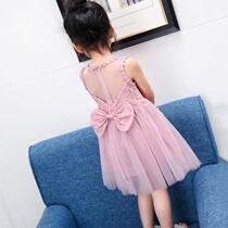 Girls summer dress summer 2019 new girl lace puffy gauze dress baby princess dress children skirt summer dress