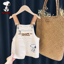 Shnuby Snoopy baby back with pants pure cotton slim fit children 50% casual pants male and female child summer clothing shorts