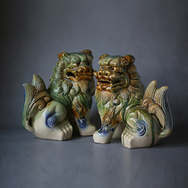 Japans Nara three colors on the lion ornaments