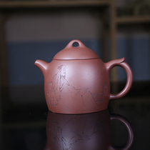 Qin right pot Yixing purple sand original ore cleaning cement pure handmade 410 ml heavy collection device