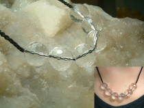 Natural white crystal necklace diamond knot woven health evil spirits protection safety aid industry special price Guangzhou store