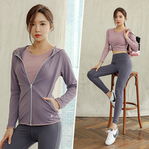 Fashion yoga clothing temperament thin professional high-end gym short sleeve trousers lift hip shape with chest pad set women