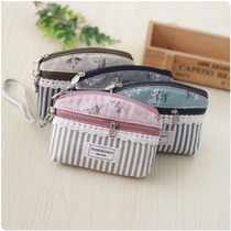 Pastoral fabric hand carry coin bag ladies cloth coin bag key bag cotton small cloth bag coin bag coin pocket card bag