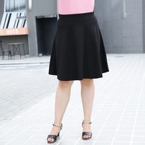 Fat Sister Big Code Half Body Dress Woman Tightness Waist Plus Fat Increase Plexigu Dress A Character Short Skirt Fat mm200 Catty Spring