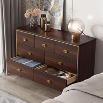 Light luxury chest cabinet storage cabinet Cabinet bedroom wall drawer solid wood frame six seven eight bucket cabinet