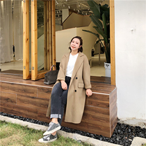 ALIN customizes 100 % pure Australian and hair double - sided coat woman new loose and large - scale 2019 new model