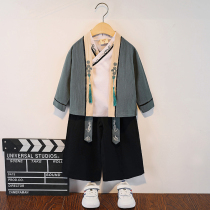 Hanfu boy baby one year old dress childrens spring and autumn costume young mens autumn clothes