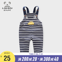 Price 89 (clearance)Rabi tree boy pants Male baby casual pants Infant bib pants spring and autumn