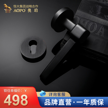 Oppe copper door lock household universal wooden door room bedroom toilet lock black mechanical lock door lock