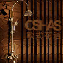 Diving Boat Golden Large Shower full copper washroom Bathroom Into Wall Shower type Bathroom Shower shower suit